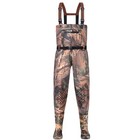 Fishing Waders Waterproof 3-ply Nylon Pvc Cleated Bootfoot Chest Waders For Men