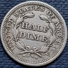 1853 Seated Liberty Half Dime 5c Better Grade Xf    93555