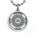 Holy Face Of Jesus Medal Necklace     Italian Silver-plated Catholic Pendant