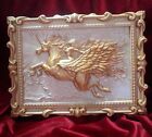 Epic Wooden Carved Picture Of Unicorn 10  Size 