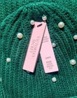 Victoria s Secret Forest Green Knit Beaded Beanie And Scarf Set Nwt Size Os