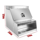 Saddle Step Aluminum Tool Box 25 x28 x24   Heavy Duty Semi Truck Part