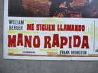 Original 1973 Italian Spaghetti Western Movie Poster In Spanish  Mano Rapida  1