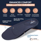 Copper Compression Work All Day Comfort Insoles  Men s Shoe Size 8-13  Black 