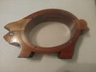 Wood Vintage Piggy Bank With Clear Acrylic Sides For Viewing Coins money