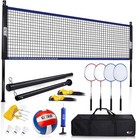 Outdoor Yard Sports Net Game Set For Backyards  Parks  Beach  Lawn  Volleybal   
