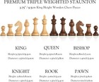 Triple Weighted Staunton Chess Pieces 3 75  King Walnut W  2 Queens
