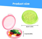 5 Packs Mini Pill Case Small Organizer Box Yellow green blue purple pink