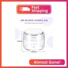 Boao 50 Pieces Empty Clear Plastic Pot Jars With Lids Round Sample Containers Mi