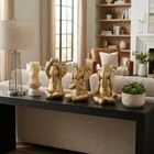 Resin Elephant Figurines Statue Set     Room Decor Accent Trio  Shelf  Desk 
