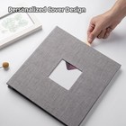 Diy Scrapbook Album  40 Pages  Linen Cover  4x6 8x10 Photos  Grey