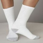 12 Pairs Men s White 2 Tones Sports Cotton Crew Socks Size 9-11  10-13
