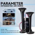 Black Air Horn For Truck Train Horn For Car Loud Car Horn With Button Truck Horn