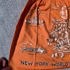 Vintage New York World s Fair Apron Orange 1964-1965 Souvenir Graphic