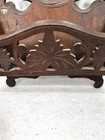 Antique Hanging Wall Box Pocket Walnut Carved Black Forest Style Late 19thc 