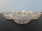 Vintage Cambridge Clear Etched Glass Chantilly Floral Divided Tray Plate Dish