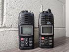 Lot Of 2 Standard Horizon Hx290 Floating Marine 5 Watt Handheld Vhf Radio