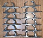 Vintage Pair Torpedo Fairlead Skene Cleats   Stainless 