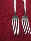 Set Of 2 Sterling Silver Antique Forks Pat  1893 Embellishments Stamped 3 3 Oz