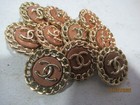 Chanel 8 Buttons   20 Mm  Camel  Taupe  Gold Tone  Metal    This Is For 8