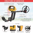 Yellow Lcd Metal Detector Gold Digger Deep Sensitive Search Coil Treasure Hunter
