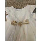 Pippa   Julie Baby Girls 12m White Gold Metallic Tulle Party Dress Princess