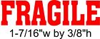 Fragile Stamp Text On The Ideal 4911 Self-inking Rubber Stamp With Red Ink