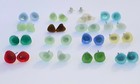 Genuine Natural Sea Beach Glass Stud Earrings Handmade Ooak - You Choose Color