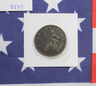 1723 Wood s Hibernia Half Penny - Planchet Flaw Obverse - Fine Condition  z649 