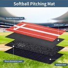 10x3ft Softball Pitching Mat W  Rubber Mound Training Baseball Mat Eva Anti-slip