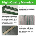 100pcs Green Landscape Staples 6 Inch Garden Artificial Turf Stakes Staples     