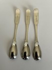 A Set Of Three Irish Provincial Sterling Silver Mustard Spoons By J n Nicholson