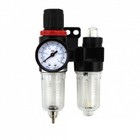 1 4  Oil Water Lubricator Trap Air Compressor Filter Regulator Gauge 140psi 