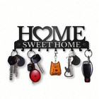 Wall Mounted Key Holder 1p Hanger Metal Sweet Home Hat Coat Hooks Rack Organiser