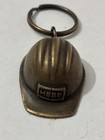Vintage Hess Gas Station Advertising Keychain Brass Construction Helmet Rare