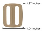 10 - 1 Inch Coyote Tan Plastic Triglide Slides