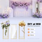 4pcs Gold Metal Column Flower Stands Centerpiece Holder Rack Party wedding Decor
