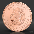 1 Oz Aztec Calendar Copper Round  999 Fine Copper Bullion 1 Avdp Ounce
