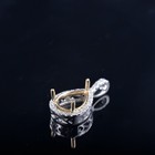 Solid 14k Gold Pear Cut 10x7mm Natural Diamond Semi Mount Pendant Setting