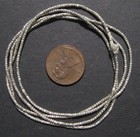 White Tiny Heishi Ethiopian Beads 1mm African Silver White Metal Handmade