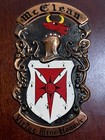Irish Mcclean Family Shield Coat Of Arms Crest Wood   Metal Wall Plaque