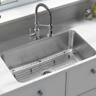 Jassferry 32 In Single Bowl 16 Gauge Stainless Steel Undermount Kitchen Sink 