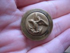 Vintage  7 8  Brass  Steel Metal Picture Button  Eagle  Anchor - B33