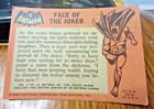 1966 Topps Batman Black Bat Set Break  9 Face Of The Joker