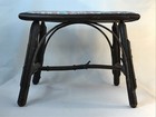 Antique Old Hickory Foot Stool  Bench Primitive Rustic Cabin Decor