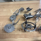 16 Vintage Star Trek Micro Machines Lot Faux Pewter