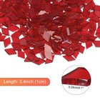 200g Mosaic Tiles Rhombus Shape Glass Mosaic Tiles Transparent Dark Red