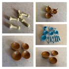 Playmobil Silver Plates Goblets Tan Silverware Beer Keg Mugs Dinosaur Bones Rare