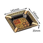Black Large Ceramic Cigar Ashtray Holder For Outside Cigar Stand Cigarette Gift