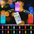 Led Color Changing Candle With Remote Timer 6    Electric Multi Colored Flameless 